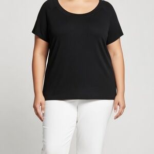 Black Knit short-sleeved top